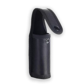 OC/Mace Spray Pouch - Large Nylon OC Spray Holder with Smooth Lining, Dual Closure for Duty Belt, Perfect for Law Enforcement and Security Use, Fits Bear Mace (180X65X50mm, Black)