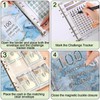 KINGTLE 100 Envelopes Money Saving Challenge Binder,Budget Binder with Cash