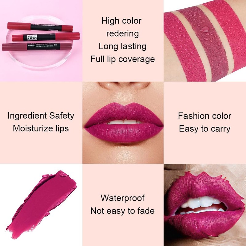 BINGBRUSH Smooth Longwear Lipstick Pack Set, Matte Color Stick Ultimate