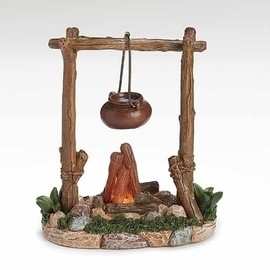 Fontanini by Roman Inc., Lighted Campfire, 7.5" Collection, Nativity Figure and Accessories, Hand Sculpted and Painted (7x6x4)