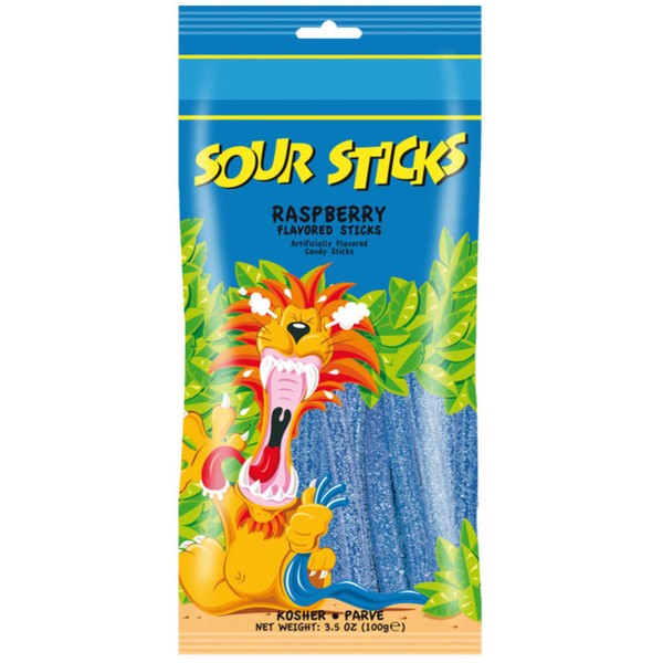 Snacktery Blue Raspberry Sour Straws - Flavored Blue Raspberry Sour