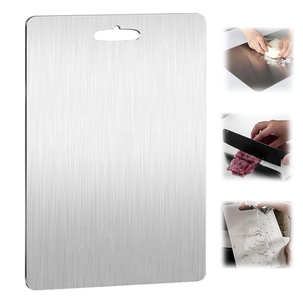 Bzzerumy Titanium Chopping Board: 25 x 15 cm Titanium Cutting