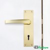 EAI Polished Brass Door Handles for Key Lock | 1