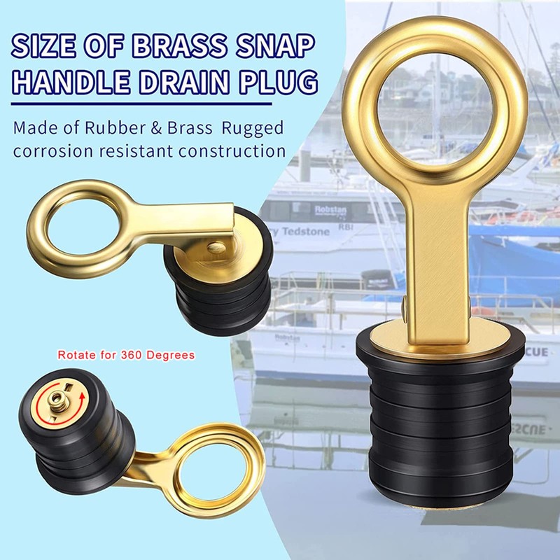 Drain Plug 3/4-inch, 1-inch or 1-1/4-Inch Snap, Drain Plug Twist-Turn