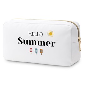 Summer Lover Gifts Makeup Bag Summer Gifts for Women Friend Travel Trip Gifts Beach Summer Cosmetic Bag Weekend Gifts Summer Themed Gifts Travel Pouch Beach Vacation Gifts Birthday Graduation Gift