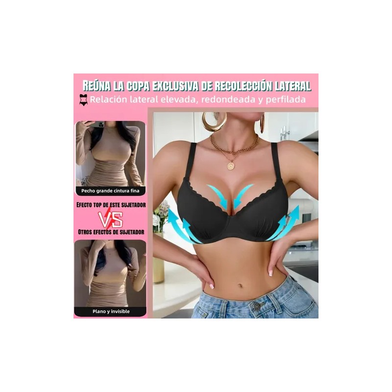 Paquete 3 Brasier Copa Preformada Varilla Push Up Colores