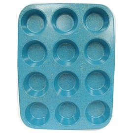 CasaWare - Sartén antiadherente con revestimiento de cerámica, 12 tazas, granito, azul Granite                                                        