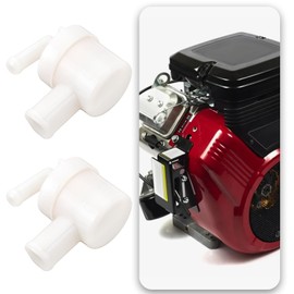 eMagTech Pack of 2 Fuel Filters for Horizontal Engines, Fuel Filter for Lawnmower Engines, Compatible with Briggs & Stratton 808116S, Compatible with Vanguard Twins, White