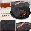 Suzile 4 Pack Large Round Foldable Felt Hat Box for