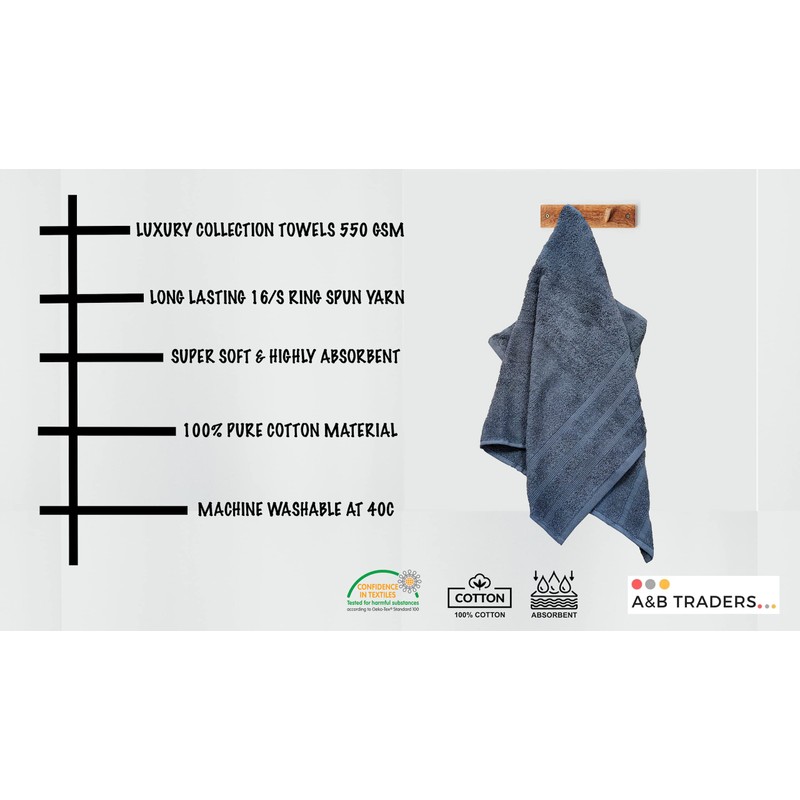 A & B TRADERS Premium Cotton Hand Towels 100% Soft
