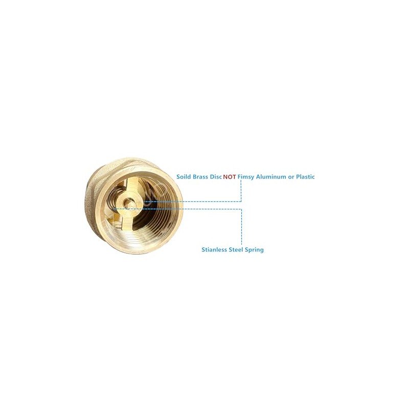 (1Pc) EZ-Fluid 1/2" IPS Thread Female Heavy Duty Brass In-Line