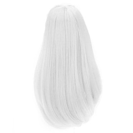1/3 BJD SD Doll Wig 21-24cm Heat Resistant Long Deep Curly Replacement Doll Hair Wig Fiber Dolls DIY Wig with Bangs Dolls DIY Making Accessories for 1/3 BJD SD Doll Wig White