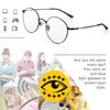 Aroncent Unisex Glasses Metal Frame Round Glasses Retro Clear Lens