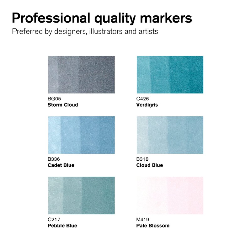 Winsor & Newton, Promarker, Skyscape Tones, Set of 6, Alcohol
