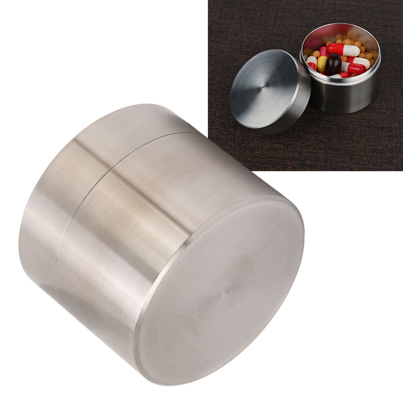 Stainless Steel Sealing Case Tea Leaf Canister Container Can Mini