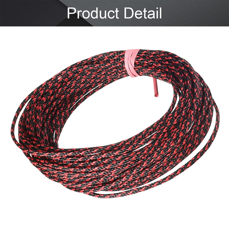 Othmro 10m/32.8ft PET Expandable Braided Cable Sleeving Flexible Wire Mesh