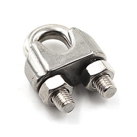 Wire Rope Clip - BE-TOOL M8 304 Stainless Steel Wire Ropes Clip Cable Clamp Silver Tone for Loading and Unloading of Goods, Hoisting Machinery and etc, 10 Pcs