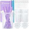 HeyClear Silicone Measuring Cups Kit for Epoxy Resin 250&100ml Mixing