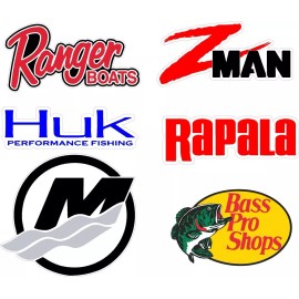 Substance 6 PK Boat Carpet Graphics 030 Marine Fishing (Each one is 8-9 Inches Wide)