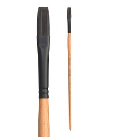 Princeton Catalyst, Series 6400, Long-Handle Synthetic Polytip Bristle Paint Brush, Flat, 4