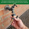 Premium Dual Tap Brass Connector Set with 2 Premium Hose