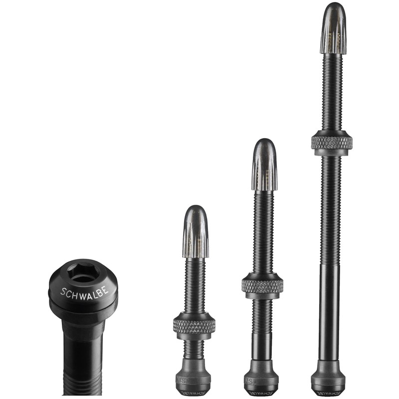 Schwalbe UTLV Tubeless Ventil (2er-Set), 40mm Length Valve Parts &
