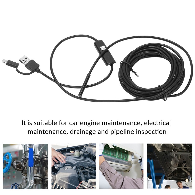 AN100-5.5 5.5mm Flexible Wire 3 in 1 Endoscope for Android