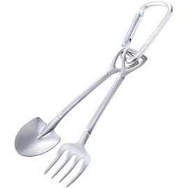 VINTAGEINOX Vintage Inox Scoop S Set of 2 Pieces with Carabiner, Made in Japan