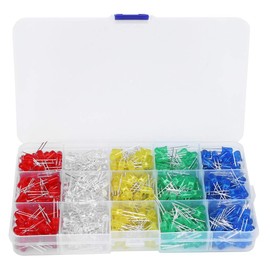 Diodo LED de 500 Piezas, Caja Independiente de 5 Colores, Juego de Luces LED de 5 Mm, Azul, Verde, Amarillo, Blanco, Rojo