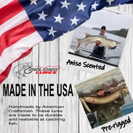 Delong Lures - Flying Witch Fishing Lures for Musky, Pike, Muskie, Segmented Rip Baits Slow Sinking Freshwater Saltwater Musky Lure (FireTiger)