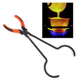 Crucible Tongs, Gold Melting Furnace Holder Clamp, Steel Crucible Tongs, Gold Melting Oven Holder Clamp, Crucible Pliers for Casting Precious Metals Jewellery Making Tool