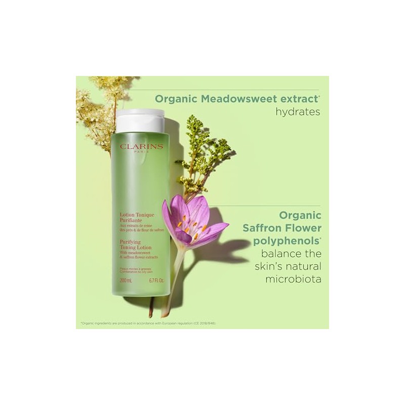 Clarins Lotion Tonique Purifiante Peaux Mistes Ou Grasses 200 Ml,