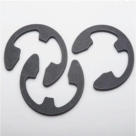 Durable Spring Steel E-Clips with Black Oxide Finish (10, 1/16")