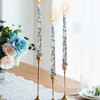 10 Inch Taper Candles Candlesticks Blue Flower Printed,2 Pack Handmade