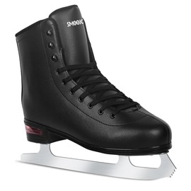 SMOOJOY Figure Ice Skates for Women and Men - Air Cushion Deluxe Hockey Ice Skate Premium Leather Skates Indoor Outdoor Rink for Teens Beginner