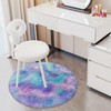 ATRUG Purple Rainbow Round Rug Furry Circle Rug for Teen's