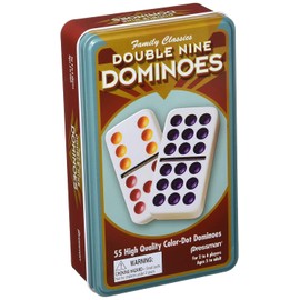 Pressman Dominoes Double 9" Lata