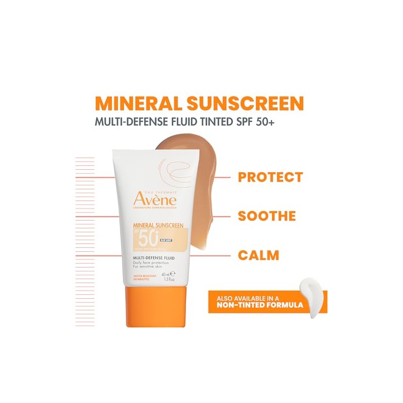 Eau Thermale Avene Solaire UV Mineral Multi-Defense Tinted Sunscreen Fluid