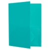 JAM Paper® Heavy Duty Plastic 2-Pocket Folders - Teal Blue