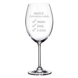 Verre gravé - Qualités éducatrice - Verre à vin 20oz