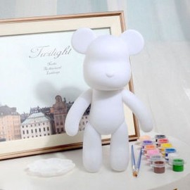 23cm / Large Bearbrick Making DIY Coloring Art Supplies Pouring Fluid Art / 23cm / 대형 베어브릭 만들기 diy 색칠하기 미술교구 푸어링 플루이드 아트
