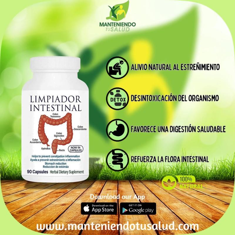 Limpiador Intestinal, with Senna Leaf, 90 Capsules Dietary Supplement