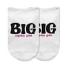 sockprints Alpha Phi Sorority Big Sis Cotton No Show Socks