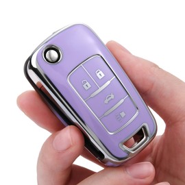 ELOHEI for Chevy Key Fob Cover, Soft TPU Key Case Cover for Chevy Equinox Camaro Cruze Malibu Sonic Volt Park Impala Buick Encore Allure Regal