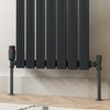 UK Radiators Thermostatic Radiator Valve (TRV) 15mm Angled Lockshield Valve