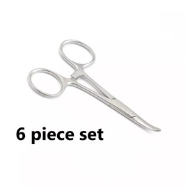 MD 6 pcs Mosquito Hemostat Locking Forceps 3.5" Curved Stainless Steel