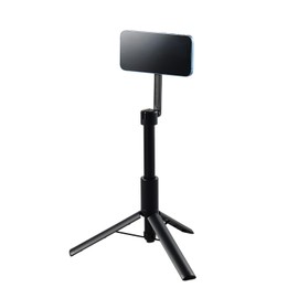 Elecom P-STMFBK Smartphone Stand, Smartphone Tripod Mount, Compatible with MagSafe, Floor Standing, Maximum Length 22.4 inches (57 cm), 360 Degree Rotation, Foldable, Compact, MagSafe Seal Included,