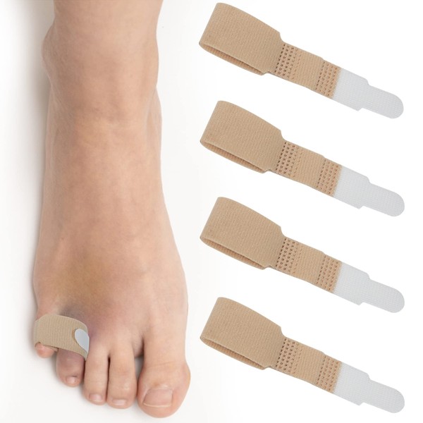 4 Pieces Toe Splint Wraps Non Slip Hammer Toe Straightener,