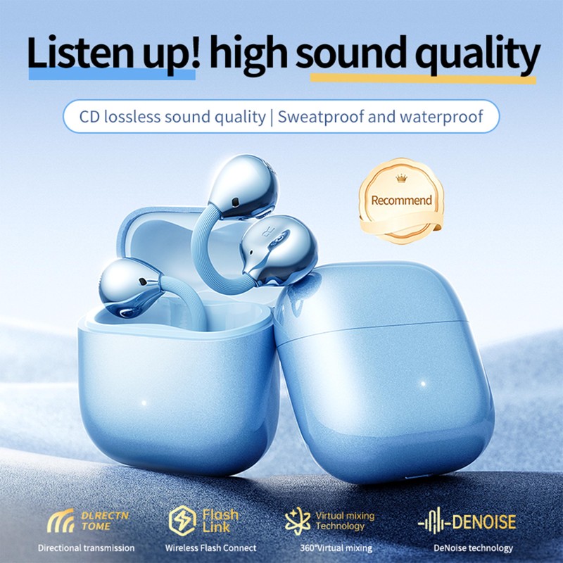 MAcnas Clip-On Earbuds Comfortable fit & Crystal-Clear Sound Open-Ear Wireless