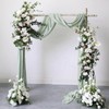 YALLOVE Wedding Arch Draping Fabric, 2 Panel 30" x 236"